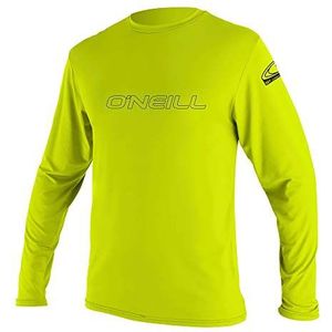 O'Neill Wetsuits Unisex-Jeugd Heren Basic Skins Korte Mouw Zonneshirt Uitslag Vest, Limoen, 8