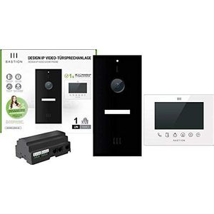 Bastion BA.KIT.UN.BLK.WHT video-intercom LAN buitenunit, binnenunit 1 familiehuis Schw