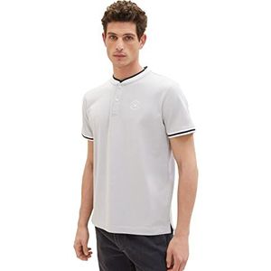 TOM TAILOR Heren 1036325 Poloshirt, 31037-Grey Two Tone Pique, M, 31037 - Grey Two Tone Pique, M