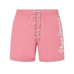 Pepe Jeans Heren Logo Zwemshort, Roze (Rose Pink), XL, Roze (Rose Pink), XL