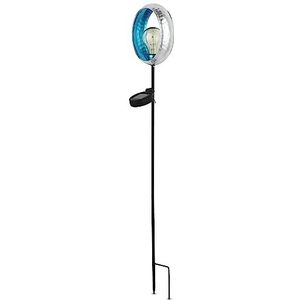 REV – Ring op zonne-energie voor buiten, zonnelamp met grondpen in retro-look, perfect voor tuin, terras en balkon, IP44 spatwaterdicht, 80 cm hoogte