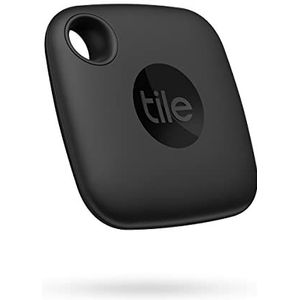 Tile Mate (2022) Bluetooth-itemzoeker, bereik 60 m, werkt met Alexa en Google Home, compatibel met iOS en Android, zwart