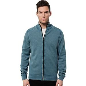 Street One MEN Heren D253548 gebreide jas, asblauw, XL, Ash Blue, XL