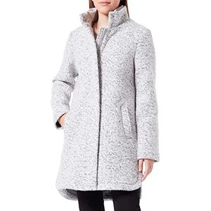 TOM TAILOR Denim Dames boucle mantel 1032674, 18665 - Grey Black Boucle, S