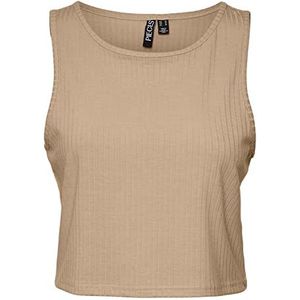 PIECES Dames Pckylie Sl Crop Noos Top, Irish Cream, L