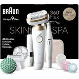 Braun - FaceSpa - Ontharingsapparaat - Wit - Inclusief Mini Rasoir en Exfoliatieborstel
