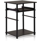 Laptop - Notebook Bureau - Espresso/Zwart - Hout - 39.62 x 39.62 x 75.18 cm