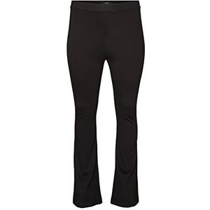 VERO MODA Vmkamma Nw Flared Jersey Curve Noos Pants voor dames, zwart, 44W x 32L