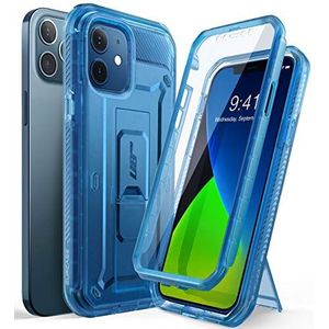 SUPCASE Outdoor hoes voor iPhone 12 / iPhone 12 Pro (6,1 ""), telefoonhoes 360 graden case bumper beschermhoes [Unicorn Beetle Pro] met displaybescherming, TTblauw