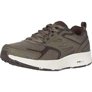 Skechers Go Run Consistent sneakers voor heren, bruin leer met synthetische rand, 46 EU