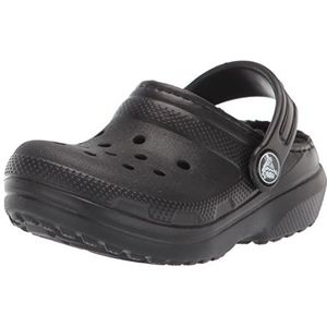 Crocs Uniseks Classic Lined Clog T houten schoen voor kinderen, zwart, 31 EU