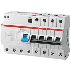 ABB RCBO DS200 FI/LS-schakelaar 10A, 4-polig type B