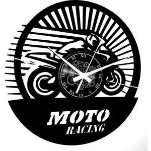 Instant Karma Clocks wandklok van vinyl voor de muur LP 33 omwentelingen cadeau-idee vintage handgemaakt Corsa raceroute Gara Moto Racing stil
