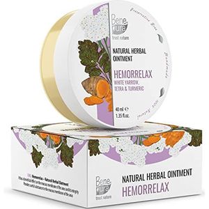 BenePura Aambeienzalf - Behandeling voor Aambeien en Kloven - Verzacht Branderig en Jeuk - 100% Natuurlijke Creme met Wit Duizendblad, Tetra en Kurkuma - 40 ml