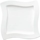 Villeroy & Boch Ontbijtbord, porselein, wit, vierkant, 24 cm