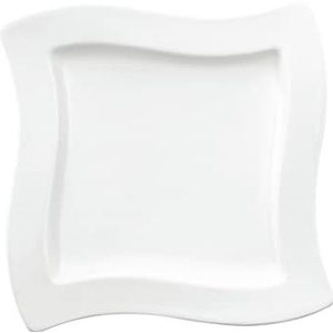 Villeroy & Boch Ontbijtbord, porselein, wit, vierkant, 24 cm