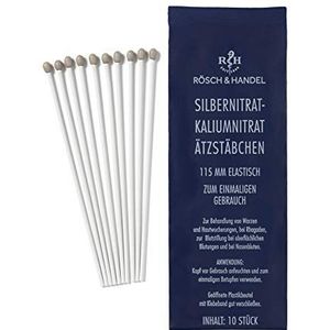 Silverin - Lot de 10 - Bâtonnets de Gravure au Nitrate d'Argent - 115 mm - 50 % Élastique