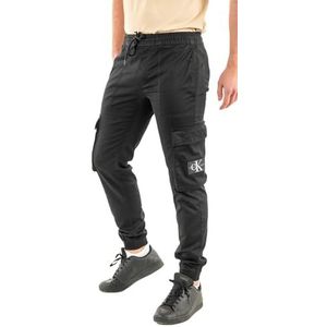 Calvin Klein Jeans Heren Skinny Washed Cargo Pant Geweven Broek Zwart, zwart., M