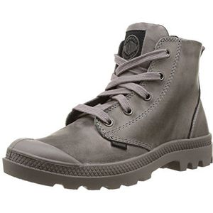 Palladium Pampa Hi Leather F Dameslaarzen en enkellaarsjes, Grijs Gris 674 Gray Black, 38 EU