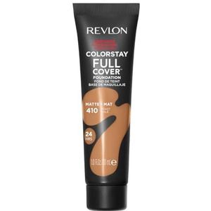Revlon ColorStay Full Cover Longwear Matte Foundation, hitte- en zweetbestendig, lichte gezichtsmake-up, kleur toast (410), 30 ml