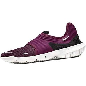 Nike Wmns Free RN Flyknit 3.0, lichte atletische schoenen voor dames, True Berry Metallic Zilver Zwart, 39 EU