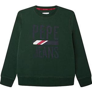 Pepe Jeans Otis sweatshirt voor jongens, Groen (Bosgroen), 16 Jaren