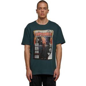 Mister Tee Upscale T-shirt Upscale Magazine Oversize T-shirt, uniseks, met opdruk, oversized fit, katoen met print, grafisch T-shirt, groen (bottle green), XS