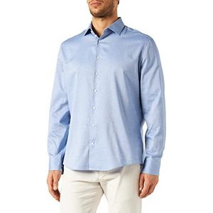 Seidensticker Herenoverhemd - strijkvrij hemd met smalle snit - slim - lange mouwen - Kent-kraag - 100% katoen, lichtblauw, 37