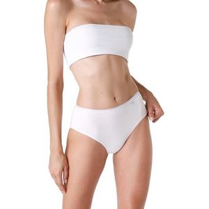LOVABLE Dames Midi Light Modal Cotton Lovely ondergoed in bikini-stijl, wit, S (verpakking van 3), wit, S