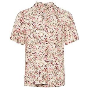 CASUAL FRIDAY Heren CFAnton 0073 SS RC AOP Flower Shirt hemd, 114201/ecru, S, 114201/ecru, S