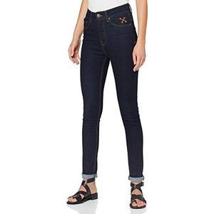 Queen Kerosin Betty High Waist Slim Fit Jeans in 5-pocket design, donkerblauw, 27W / 34L