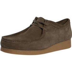 Clarks - Wallabee - Veterschoen - Olijfgroen - Leer en Suède