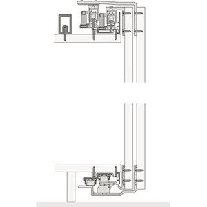 HAWA Combino 80 H FS schuifdeurbeslag (boven lopend), voor houten deuren tot 80 kg, 2-deurs staal/kunststof, antraciet