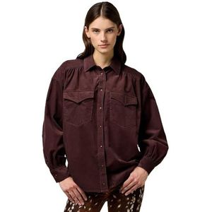 femme - Yoke Western - Overhemd - Mahogany - 100 procent katoen
