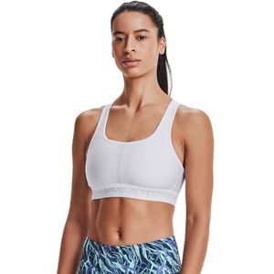 Under Armour Damen UA Crossback Mid Bra, atmungsaktiver Sport BH, komfortabler BH mit Kreuzträgern