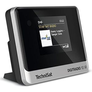 TechniSat DIGITRADIO 10 IR - Stereo-tuner met internetradio, DAB+, WLAN, kleurenscherm, bluetooth, afstandsbediening, wekker, perfecte aanvulling voor hifi-systemen, zwart/zilver