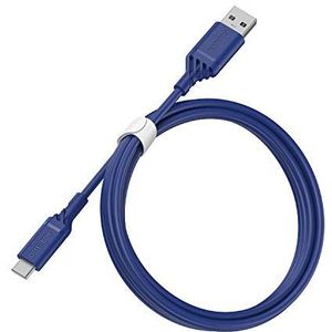 OtterBox Versterkte USB-A naar USB-C Cable, Oplaadkabel voor Smartphone en Tablet, Ultra-robuust, Bend en Flex getest, 1m, Blauw