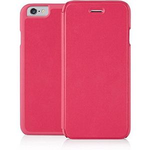 Pipetto iPhone 6/iPhone 6S Folio Case - Slim Wallet Cover - Roze Luxe Veganistisch leer (compatibel met iPhone 6, iPhone 6S)