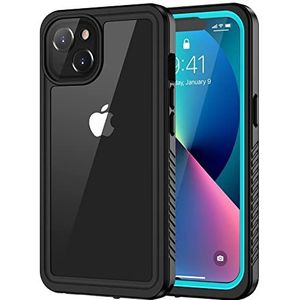 Lanhiem Hoesje voor iPhone 13, IP68 waterdicht, stofdicht, schokbestendige hoesjes voor iPhone 13 met ingebouwde schermbeschermer, volledige behuizing verzegelde beschermende voor- en achterkant voor