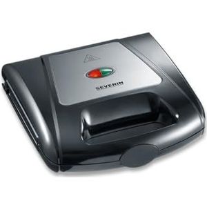 SEVERIN Sandwich-broodrooster, 3-in-1 functie (sandwich-, grill-, wafelplaat), 1.000 W, SA 2968, EDS-geb./ zwart