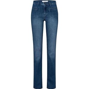 BRAX Shakira Vintage Stretch Denim Organic Cotton Jeans voor dames, Used Regular Blue., 29W / 32L