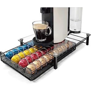 RECAPS Koffiecapsule opberglade koffiepadhouder compatibel met Nespresso Vertuo - Koffiepads opberglade houder voor 40 capsules (koffiepads NIET inbegrepen)