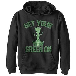 Marvel Unisex Kinderen Groot Green Hoodie, Zwart, XL, zwart, XL