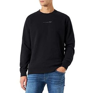 Pepe Jeans David Crew Sweatshirt voor heren, Zwart, XL