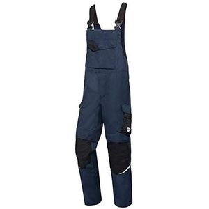 BP 2407-581-1432-39/40s tuinbroek voor mannen, stretch bretels met clipbevestigingen, 35% aramide/30% modacryl/25% katoen/90% polyamide/1% andere vezels, nachtblauw/zwart, 39/40S maat