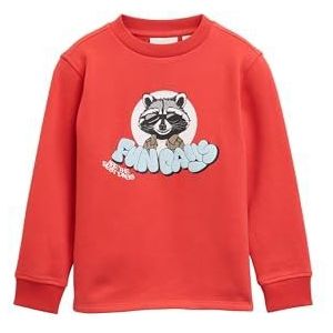 Tom Tailor - Sweater - Soft Red - Met Print