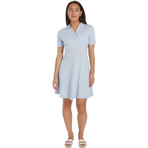 Tommy Hilfiger Dames Polo Jurk Gestreept, Blauw, XXS