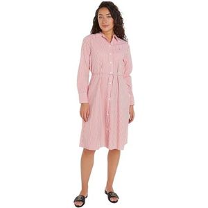 Tommy Hilfiger Dames Essential knie shirt jurk Ithaka STP/Fierce Red 32, Ithaka Stp/Fierce Red, 58