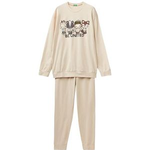 United Colors of Benetton Pig (tricot + pant) 3DKE4P01V pyjamaset, lichtbeige 1J4, S heren, lichtbeige 1j4, S