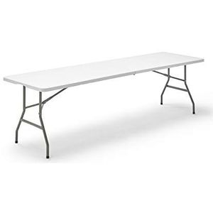 KG KITGARDEN - Multifunctionele klaptafel, 240 x 74 x 74 cm, wit, opvouwbaar 240